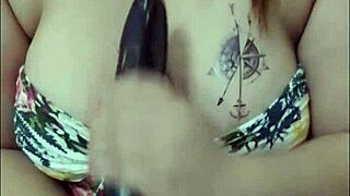 Viral Student Plays with Eggplant in Bath as Curvy Asian BBW Solo