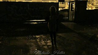 Autumn Naked Walk Flashing Big Tits And Pussy In Public