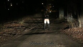 Autumn Naked Walk Flashing Big Tits And Pussy In Public