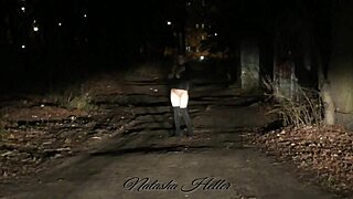 Autumn Naked Walk Flashing Big Tits And Pussy In Public