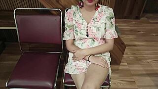 hey, check out this hot girl getting nude with her office friend during stone paper game