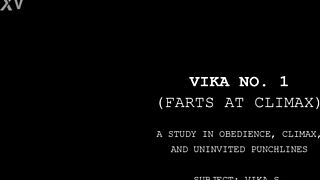 Vika reaches intense solo climax with farts in this tight teen trailer