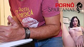 novinha de 18 watches her moms porn and rides the same big dick in solo session