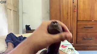 Black Stepmom Jerks Off My Big Cock Before School! Creampie Covers Milf in Cum!