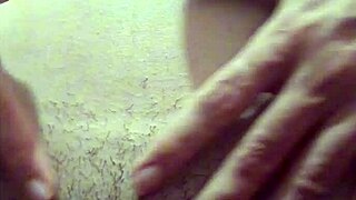 Young petite teen with small tits walks streets in shorts without panties revealing hairy wet pussy