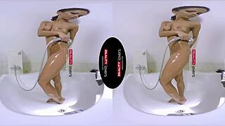 fuck my pussy you fool, ebony babe rides cowgirl in interracial shower sex