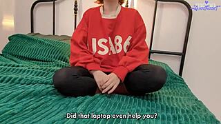 oh man, i'm totally sneaking around with this hot redhead neighbor and her tight pussy 😈