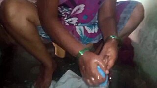 omg sexy aunty washing that dress in the bathroom 🚿