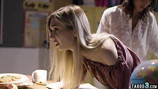 Teacher Commands Stepmom to Spank Naughty Stepdaughter Hard