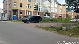 Evelina Darling Bitch Sucks Cock In Public