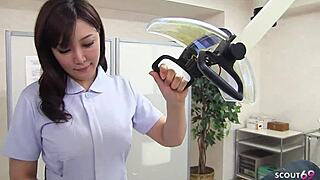 Japanese Teen Nurse Helps Nervous Patient Relax With Blowjob And Cum Swallow In Hospital