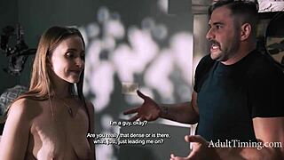 i caught my lesbian roomie cheating so she offered a threesome with domination to keep it secret - laney grey leana lovings