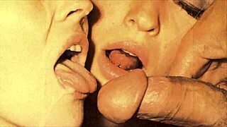 oh man, i can't believe how hot those vintage threesomes get with all the hairy lesbian action in that retro world...