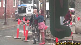 amateur australian girlfriend sucks that chubby cock deep in stockings 😏