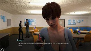 tracy eases the bound tip deep into her college pussy in this intense scene from xxxgmcroft com