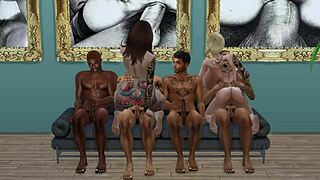 Billie And Diana BBC Gangbang