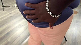 I feel so aroused as the delivery guy fingers my big ass and fucks my juicy pussy in doggystyle with cum everywhere