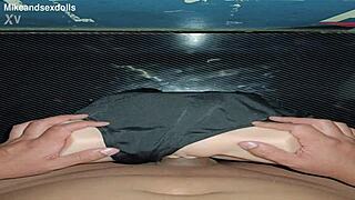 i love how this big ass amateur gets creampied doggystyle over the desk