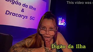 nerdy tattooed girl sucks teases and rides until she squirts everywhere