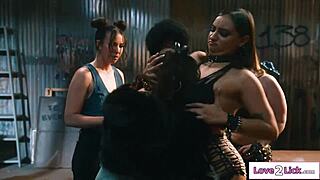 Petite Asian And Ebony Lesbians Fist And Strap-On In Wild Interracial Group