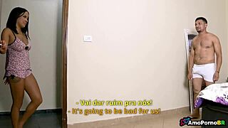 Brazilian Brunette Milf Blowjob And Fucks Father-In-Law With Teen In Taboo Threesome