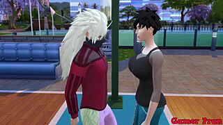 hinata and her friends in chapter 4 where madara plays with videl in a stripping game leading to unexpected creampie action