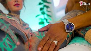 Alternative babe fingers and fucks BBC with deepthroat blowjob leading to squirting orgasm