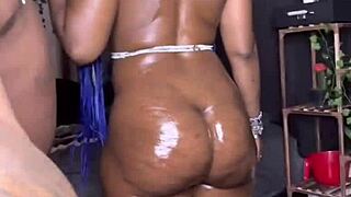 Double Dutch Ebony Blowjob And Doggystyle Creampie With Big Black Cock In Pov Action.