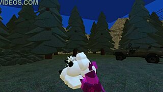 Pregnant woman fucking husband on Roblox with monster action in raw session.