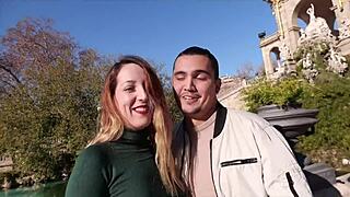 Oh man, Liz is getting fucked right in front of her guy, this skinny European amateur flashing her small tits like a total exhibitionist.