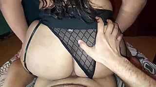 My ass submits to his dominant cock without any resistance, bending over in homemade doggystyle with creampie finish