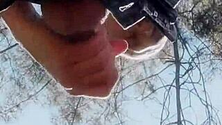 Come on, show me that real behind-the-scenes outdoor deepthroat blowjob with horny young action