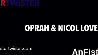 Watch these foxy lesbo babes go wild! They're fisting tight snatches and anuses with explosive passion.