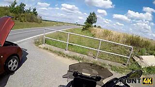 I went on this bike ride but it turned into amazing outdoor deepthroat and sex, oh man