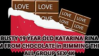 Curvy college brunette katarina rina rides matt birds thick cock in missionary and cowgirl. She licks his ass while bent over.