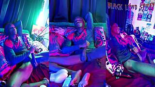 Your Neighborhood Spidey Oiled Up and Masturbating with Monster Black Cock Toy