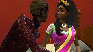 Indian Bride Gets Fucked Hard In Bathroom On Wedding Night! Shy Virgin Takes Big Cock Fisting And Pussy Licking!