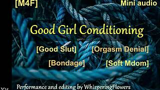 hey, this m4f good girl conditioning audio gets so kinky with bondage and orgasm vibes