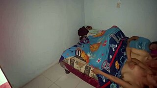 Shy 18-Year-Old Girl with Big Tits and Ass Gets Wet from 55-Year-Old Stepfather. Her Stepsister Joins the Taboo Threesome.