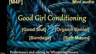 hey, this m4f good girl conditioning audio gets so kinky with bondage and orgasm vibes