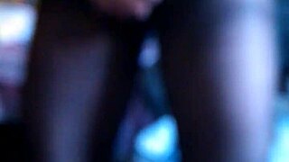 she cums intensely inside her sleek black pantyhose during solo play