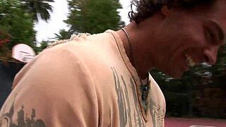 Is this tennis court turning into a wild fucking zone with blonde, brunette, and redhead babes in group action?