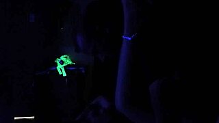 Carrie b explores blacklight sex in this intense scene with deepthroat and choking