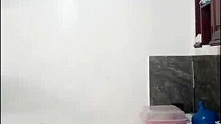 Cute And Sexy Curvy Latina Cooking Naked In Kitchen With Toys