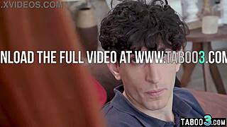 redhead bbw milf stepmom lauren phillips hints at taboo titty fuck and riding on stepsons big cock