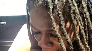 Why does stunning Hazel Grace deepthroat a stranger's monster cock in the car, mixing dirty talk with hardcore POV sucking?