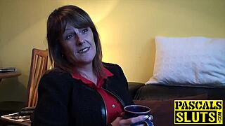 do you see this delectable milf bound and dominated while she blows and fucks maledom roughly?