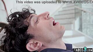 redhead bbw milf stepmom lauren phillips hints at taboo titty fuck and riding on stepsons big cock