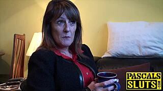 do you see this delectable milf bound and dominated while she blows and fucks maledom roughly?