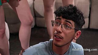 Lucky Pervert Gets to Bang and Ride Five Squirting Milfs in Gangbang